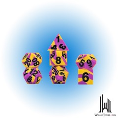 SILICONE 7 DICE SET SHARP EDGE PRIDE INTERSEX